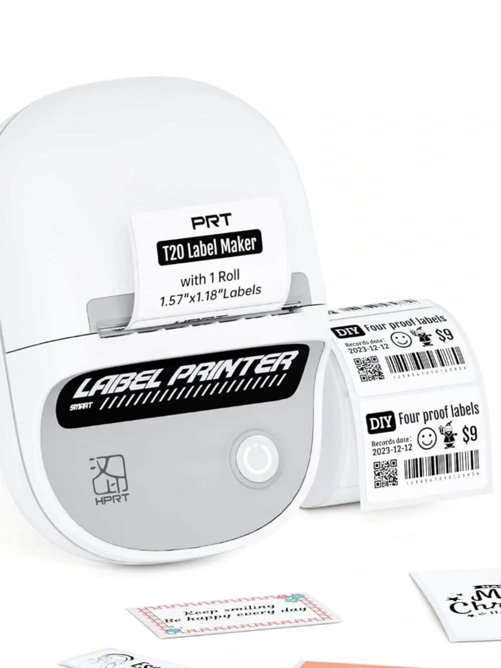 Prt Mini Sticker Printer Portable Thermal Printer 1 Roll Sticker Paper Inkless